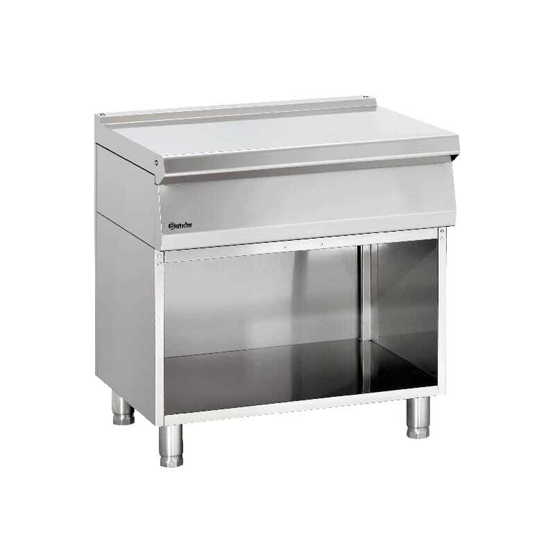 Piano di lavoro con zoccolo aperto Serie 700 professionale - Rif. BR284007