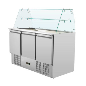 Saladette Refrigerata 3 Porte - 368 L - Dynasteel