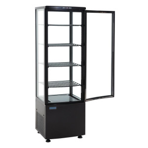 Vetrina Refrigerata - Porta Curva - Nero Serie C 235 L