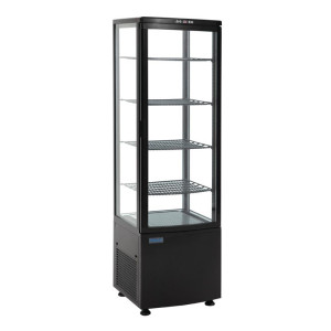 Vetrina Refrigerata - Porta Curva - Nero Serie C 235 L