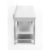 Tavolo Inox 800x700 mm Alzatina e Ripiano Basso