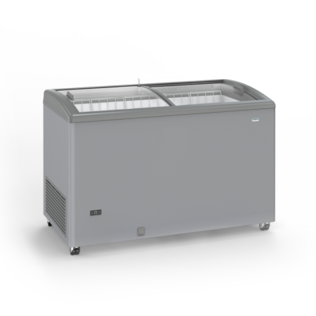 Congelatore in acciaio inox con porte scorrevoli vetrate - 400 L