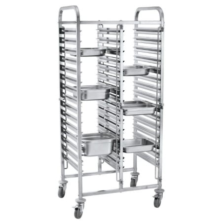 Carrello Porta-Vassoi Doppio - 30 x GN 1/1 - HENDI