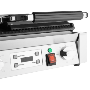 Grill a contatto doppio piastre scanalate