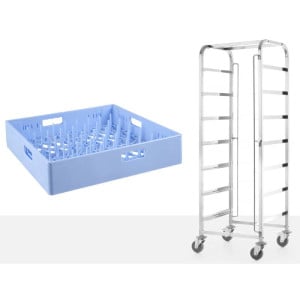 Carrello per Cestelli di Lavaggio - 7 Livelli - HENDI