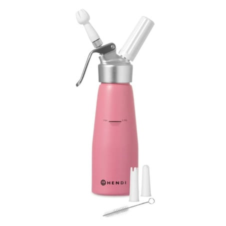 Sifone per panna montata rosa - 0,5 L - HENDI