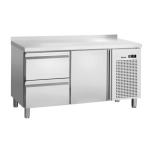 Tavolo Refrigerato Positivo 1 Porta e 2 Cassetti GN 1/1 con Alzatina