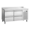 Tavolo Refrigerato Positivo 4 Cassetti GN 1/1 con Alzatina