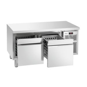 Tavolo Refrigerato Positivo 2 Porte GN 1/1 con Sottobase