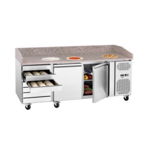 Mobile per Pizza Refrigerato a 2 Porte e 7 Cassetti
