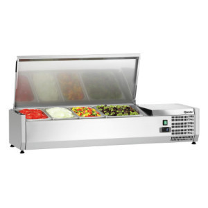Saladette Refrigerata da Appoggio Inox - 3 x GN 1/3 + 1 x GN 1/2