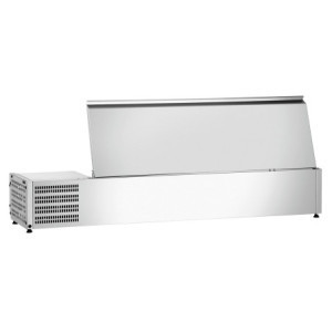 Saladette Refrigerata da Appoggio Inox - 5 x GN 1/3 + 1 x GN 1/2