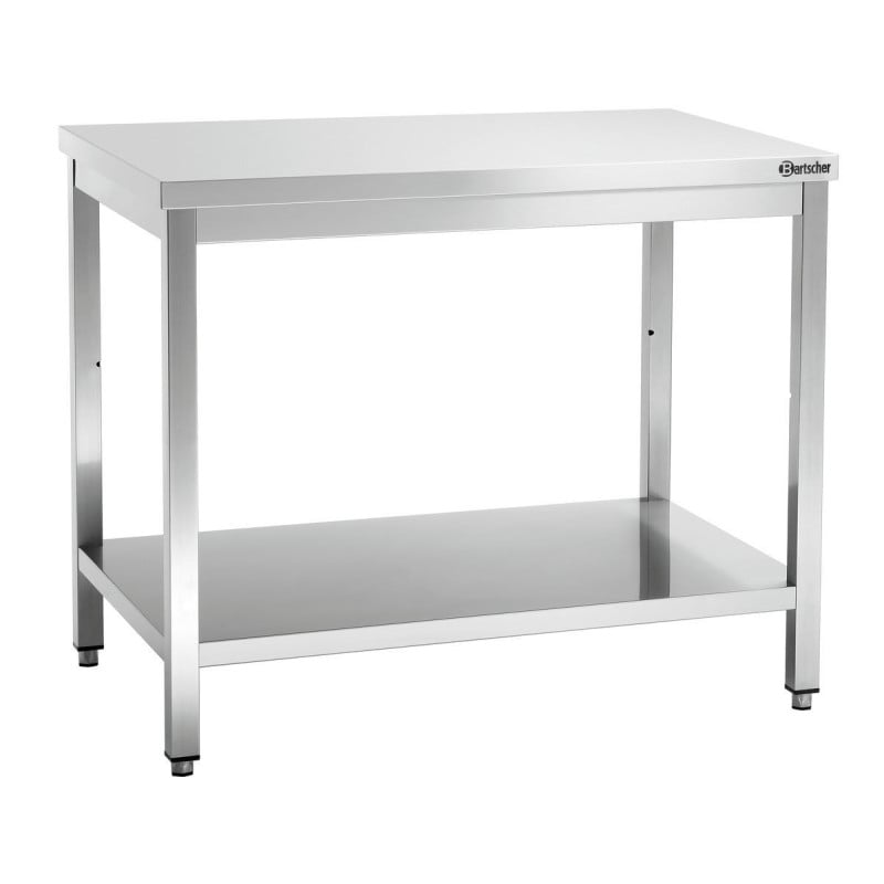 Table de Travail Inox avec Etagère Basse - P 700 mm - L 1000 mm - Bartscher