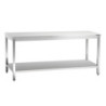 Tavolo da Lavoro Inox con Ripiano Basso - P 600 mm - L 1800 mm - Bartscher