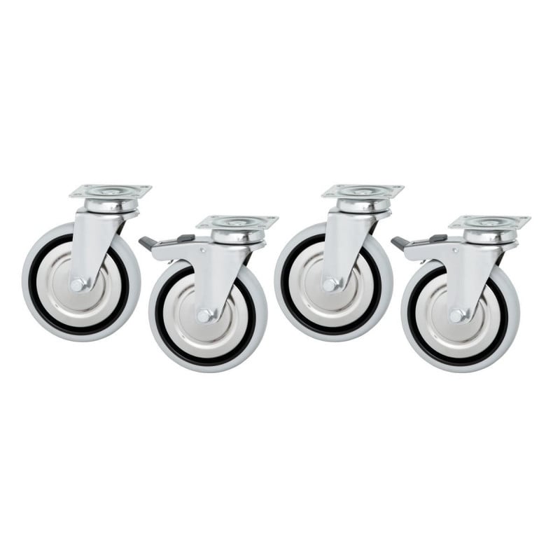 Ruote per Mobile Inox Basso e Armadio Riscaldante - Set di 4 - Bartscher