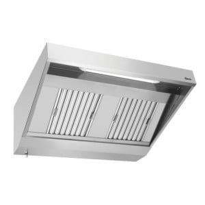 Cappa a Parete con Motore e Illuminazione - L 1400 x P 900 mm - Bartscher