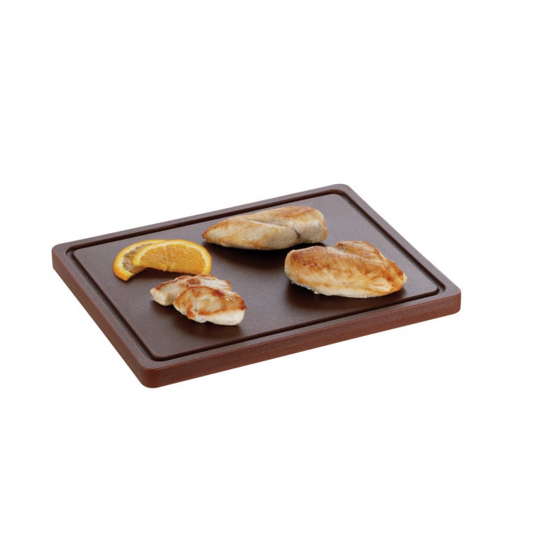 Cutting Board 325 x 265 mm - Brown - 20 mm Thickness - Bartscher Cutting Board 325 x 265 mm - Brown - 20 mm Thickness - Bartscher