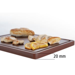 Tagliere 325 x 265 mm - Marrone - 20 mm di Spessore - Bartscher