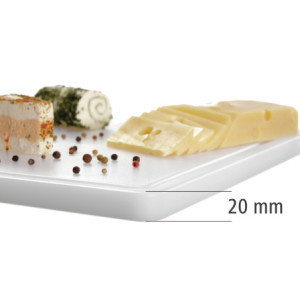 Tagliere 530 x 325 mm - Bianco - 20 mm di Spessore - Bartscher