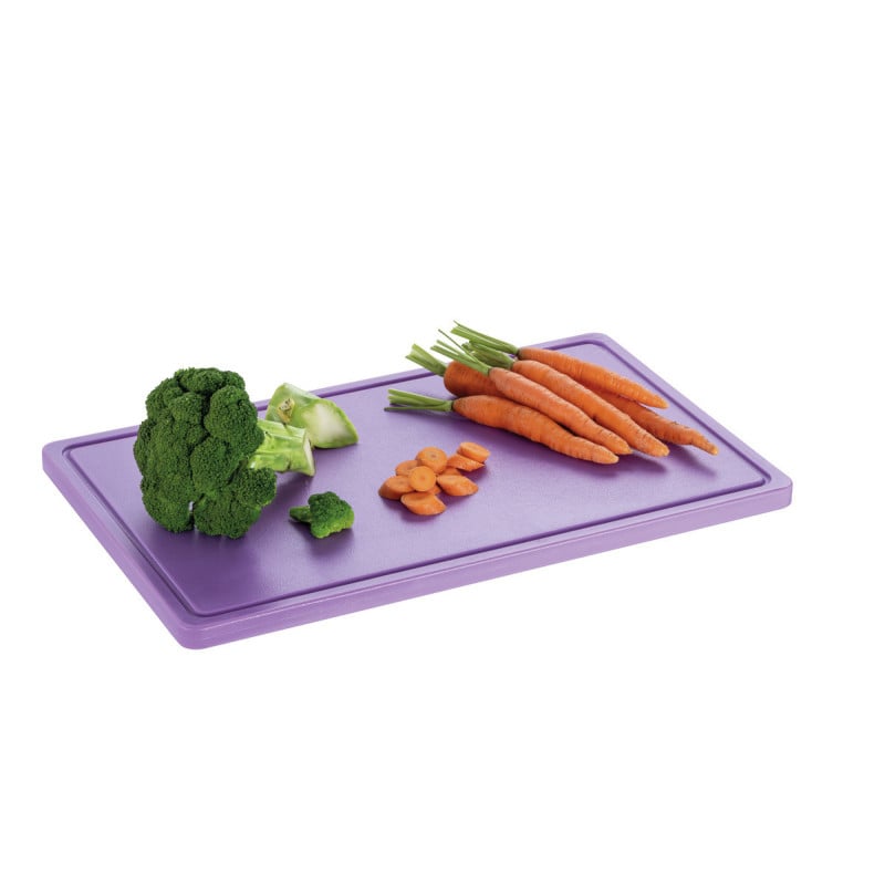 Cutting Board 530 x 325 mm - Purple - 20 mm Thickness - Bartscher Cutting Board 530 x 325 mm - Purple - 20 mm Thickness - Bartscher