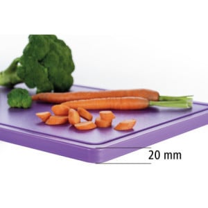Planche à Découper 530 x 325 mm - Violette - 20 mm d'Epaisseur - Bartscher