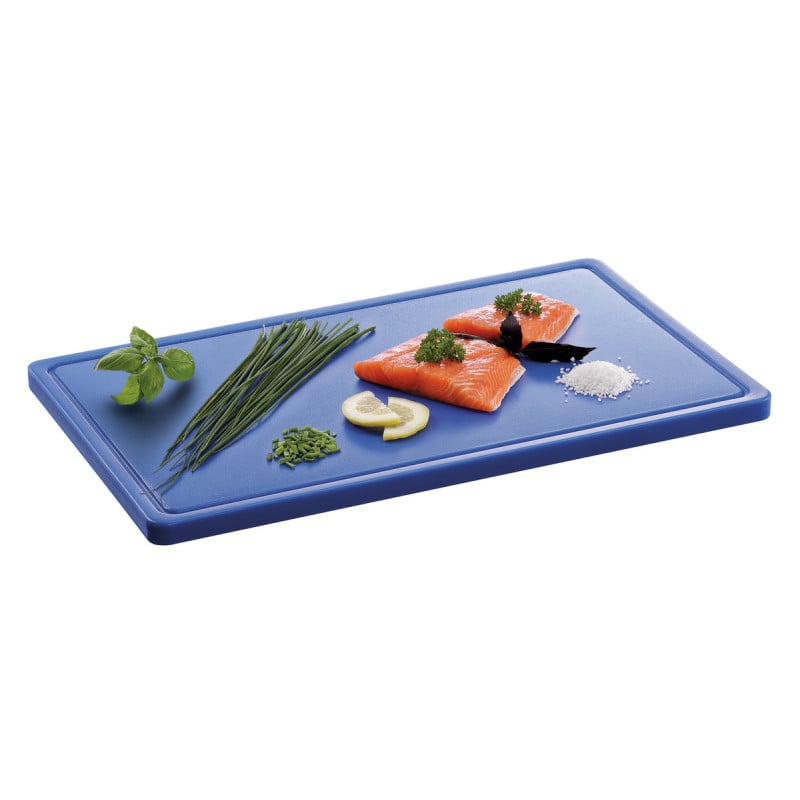 Cutting Board 530 x 325 mm - Blue - 20 mm Thickness - Bartscher Cutting Board 530 x 325 mm - Blue - 20 mm Thickness - Bartscher