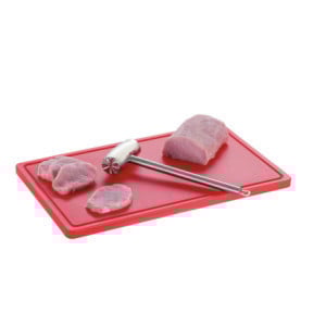 Cutting Board 530 x 325 mm - Red - 20 mm Thickness - Bartscher