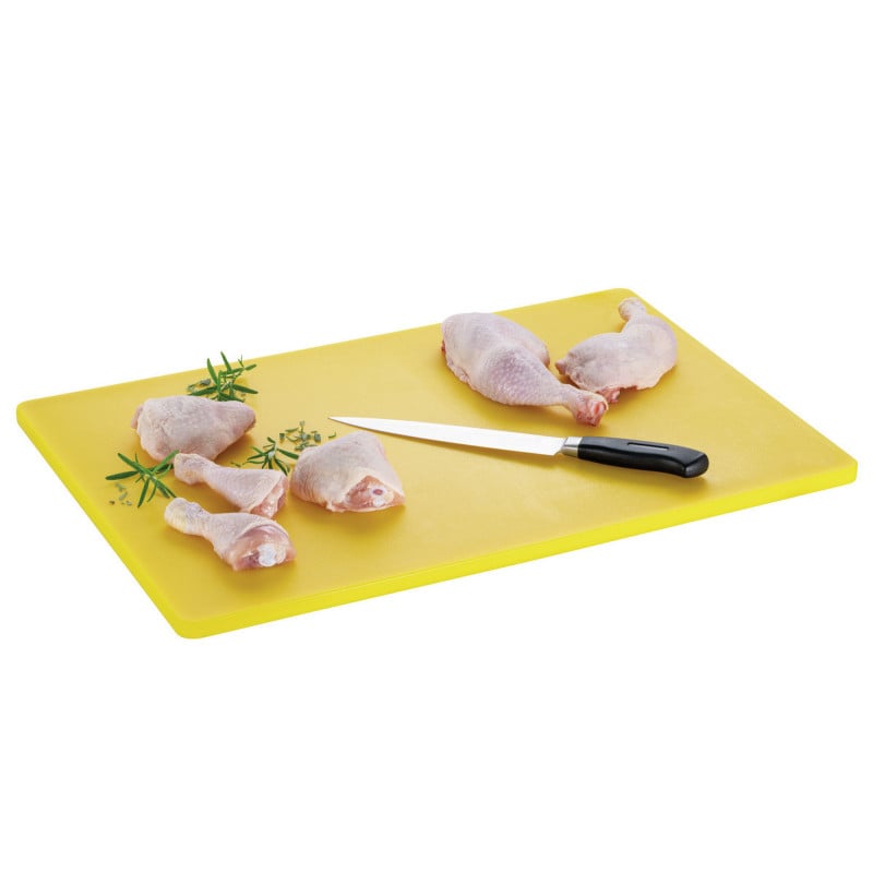 Cutting Board 600 x 400 mm - Yellow - 16 mm Thickness - Bartscher Cutting Board 600 x 400 mm - Yellow - 16 mm Thickness - Bartscher