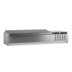 Saladette à Poser Couvercle Inox - Statique - 5 GN 1/4 - TEFCOLD