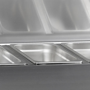 Saladette da Appoggio Coperchio Inox - Statico - 7 GN 1/4 - TEFCOLD