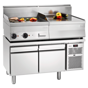 Tavolo Refrigerato Positivo 2 Porte GN 1/1 con Sottobase