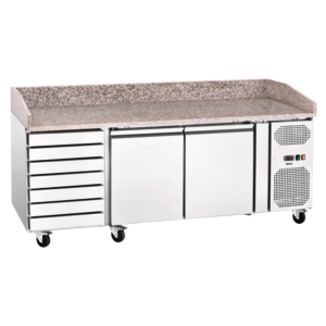 Mobile per Pizza Refrigerato a 2 Porte e 7 Cassetti