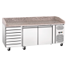 Mobile per Pizza Refrigerato a 2 Porte e 7 Cassetti