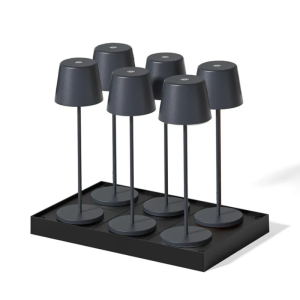 Lampada da Tavolo Touch LED Kelly Rock con Piatto di Ricarica - Set di 6 - Lumisky