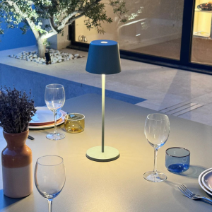 Lampada da Tavolo Touch LED Kelly Olive con Piatto di Ricarica - Set di 6 - Lumisky