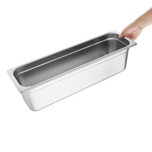 Vassoio Inox GN 2/4 - 150 mm - Gastronoble