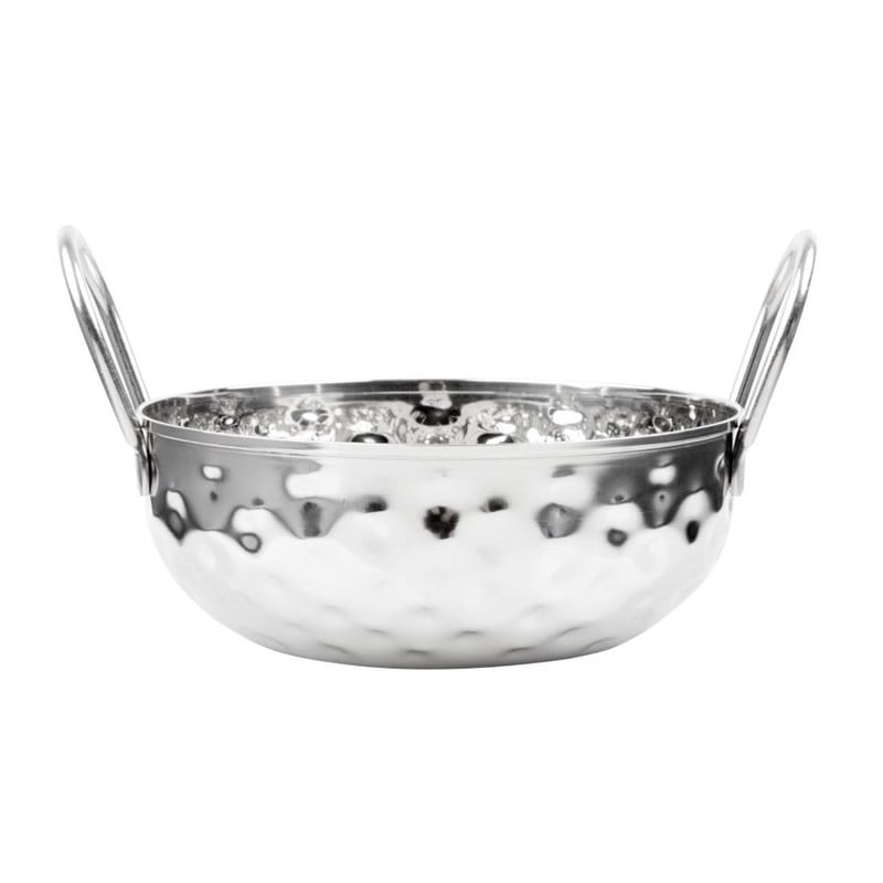 Piatto Kadai Martellato in Acciaio Inox Presentazione Tavolo 150 mm - Gastronoble Piatto Kadai Martellato in Acciaio Inox Presentazione Tavolo 150 mm - Gastronoble