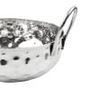 Piatto Kadai Martellato in Acciaio Inox Presentazione Tavolo 150 mm - Gastronoble