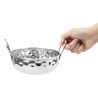 Piatto Kadai Martellato in Acciaio Inox Presentazione Tavolo 150 mm - Gastronoble