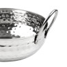 Piatto Kadai Martellato in Acciaio Inox Presentazione Tavolo 200 mm - Gastronoble