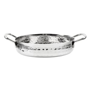 Piatto in Acciaio Inox Martellato Presentazione Tavola 150mm - Gastronoble