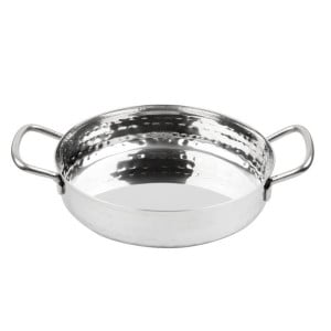 Piatto in Acciaio Inox Martellato Presentazione Tavola 150mm - Gastronoble