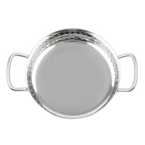 Piatto in Acciaio Inox Martellato Presentazione Tavola 150mm - Gastronoble