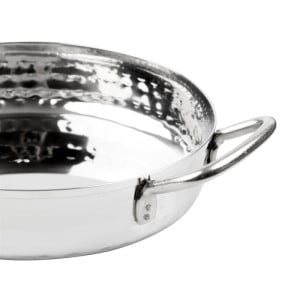 Piatto in Acciaio Inox Martellato Presentazione Tavola 150mm - Gastronoble