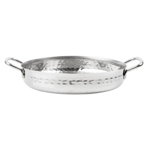 Piatto in Acciaio Inox Martellato Presentazione Tavola 180mm - Gastronoble