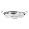 Piatto in Acciaio Inox Martellato Presentazione Tavola 180mm - Gastronoble