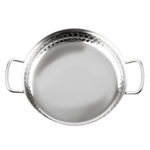 Piatto in Acciaio Inox Martellato Presentazione Tavola 180mm - Gastronoble