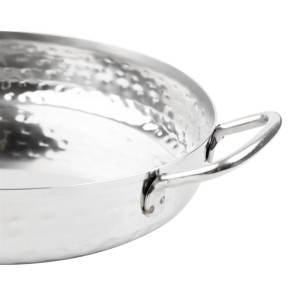 Piatto in Acciaio Inox Martellato Presentazione Tavola 180mm - Gastronoble