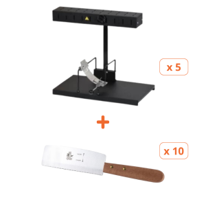 Set Apparecchi per Raclette Alpage Basalte e Coltelli- Tellier