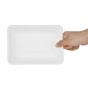 Vaschette Alimentari in Bagassa Fiesta Compostabile 500ml - Confezione da 100 - Gastronoble